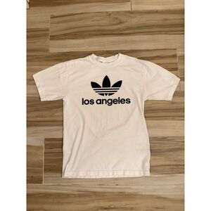 Adidas Originals Los Angeles Trefoil Graphic T-Shirt White Mens Small S